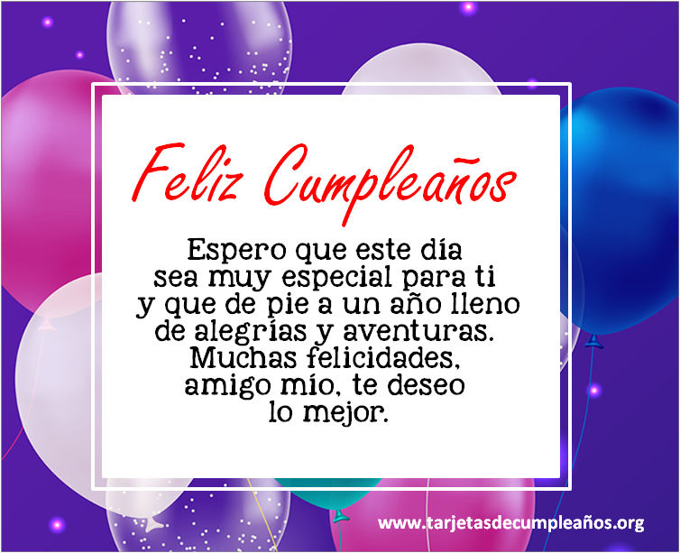 ▷ Tarjetas de Cumpleaños para un Amigo Imágenes con frases ? ?